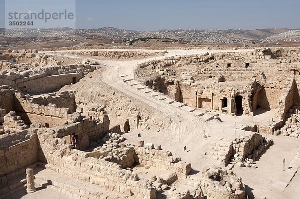 Israel  Westjordanland  Herodion National Park  die Ruinen