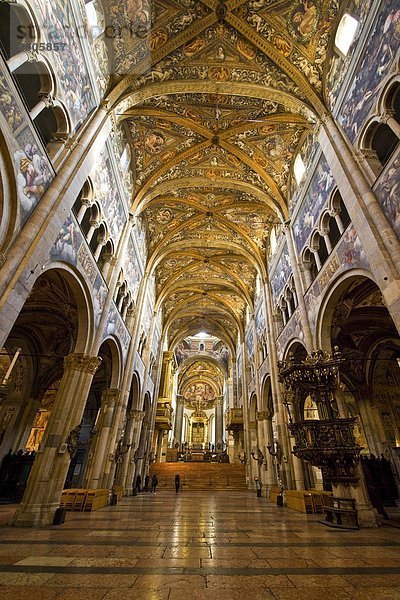 Kathedrale Mittelpunkt Emilia-Romangna Decke Italien Parma