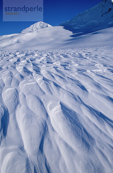 Wind gefegt Schnee auf Spencer Gletscher KP Alaska