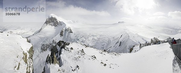 Berglandschaft in Zermatt  Schweiz  Erhöhte Ansicht
