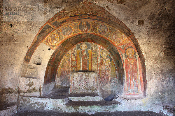 Kirche Basilikata Jahrhundert Krypta Freske Italien