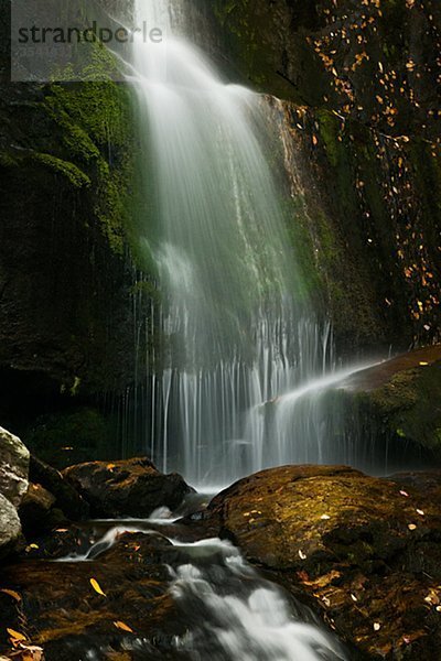 Nordamerika  USA  North Carolina  Blick auf Wasserfall