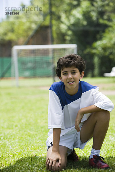 Junger Fußballspieler  Portrait