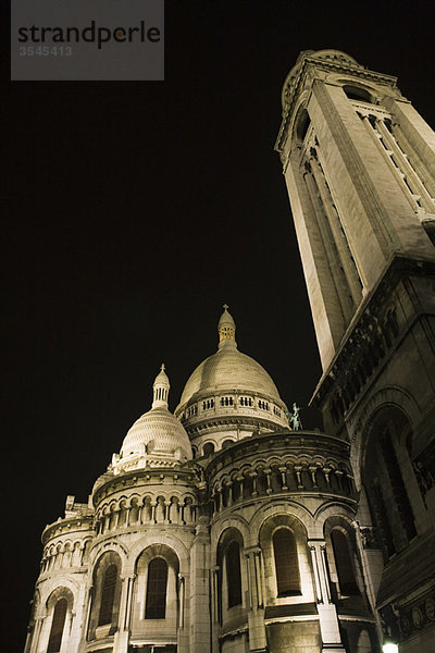 Frankreich  Paris  Montmartre  Sacre Coeur bei Nacht