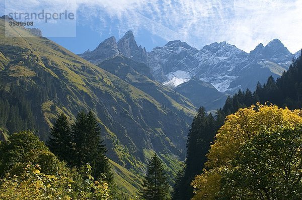 Trettachspitze  Mädelegabel und Hochfrottspitze  Allgäuer Hochalpen  Bayern  Deutschland  Europa