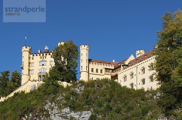 Schloss Hohenschwangau  Allgäu  Bayern  Deutschland  Europa