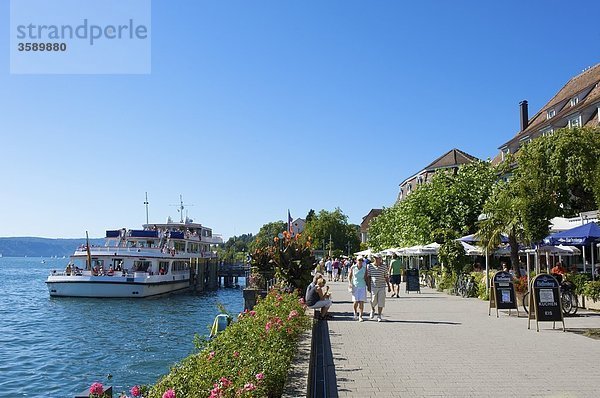 Uferpormenade  Überlingen  Baden-Württemberg  Deutschland  Europa