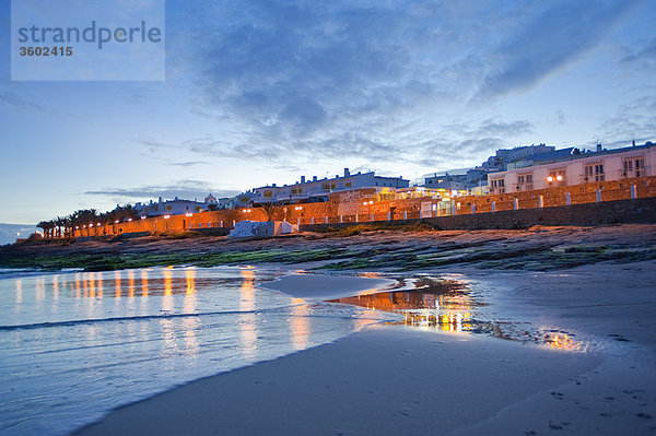 Praia da Luz am Abend  Algarve  Portugal