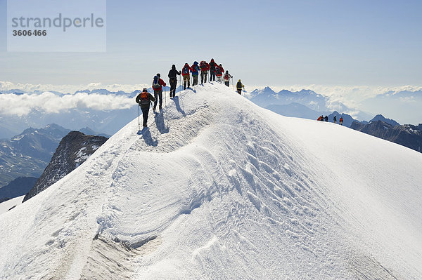 Aufstieg zum Großvenediger  Alpen  Österreich