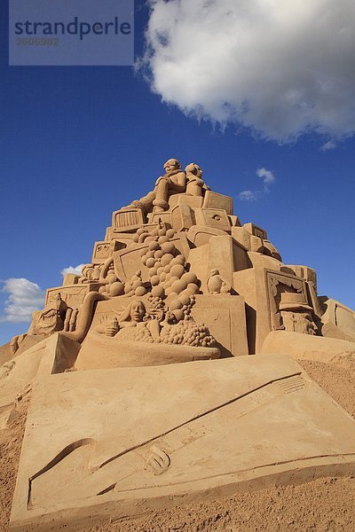 Sandskulptur auf dem 8. Internationalen Skulpturenfestival in Berlin  Deutschland