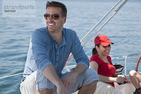 Familie auf der Yacht