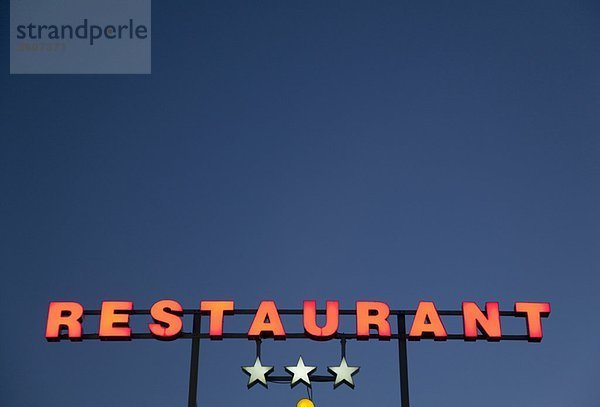 Neon 3 Sterne Restaurant Schild