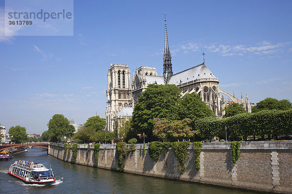 Frankreich  Paris  Seineufer und Notre Dame