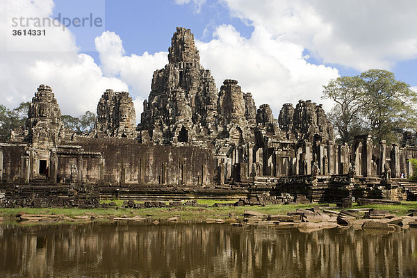 Kambodscha  fernen Osten  Asien  kulturelle Erbe von Welt  Tempel  Religion  Kulturstätte  Kultur  Steinfiguren  Gewässer  Tempel Anordnung  Siem Reap  Reisen  Sehenswürdigkeit  Wahrzeichen