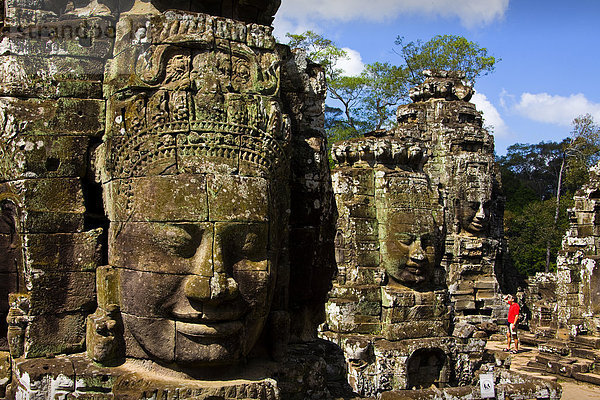 Kambodscha  fernen Osten  Asien  Buddhismus  Angkor Thom  Tempel  Religion  Kulturstätte  Kultur  Stein Zahlen  Figuren  kulturelle Erbe von Welt  Siem Reap  Reisen  Sehenswürdigkeit  Wahrzeichen