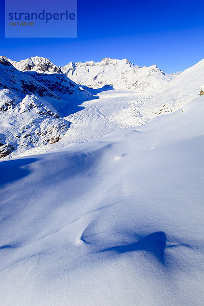 Wannenhörner Und  Im Winter  Wallis  Schweiz