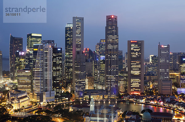 Singapur  Skyline der Stadt