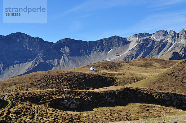 Landschaftlich schön landschaftlich reizvoll Hütte Berg Natur Alpen Herbst Schweiz