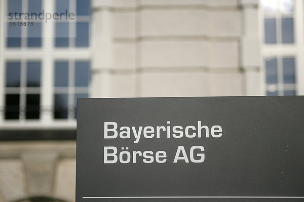 Börse München  München  Bayern  Deutschland  Europa