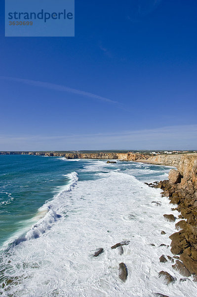 Steilküste Cabo de Sao Vicente  Algarve  Portugal