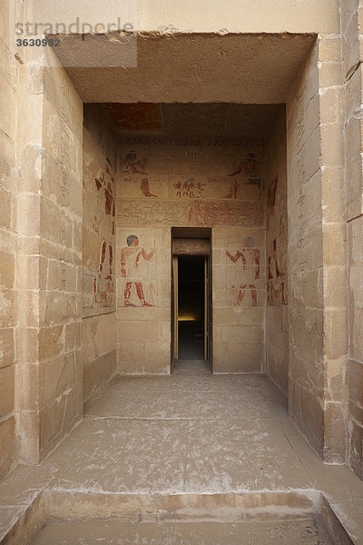 Wandmalerei in der Mastaba des Nianchchnum und Chnumhotep  Sakkara  Ägypten