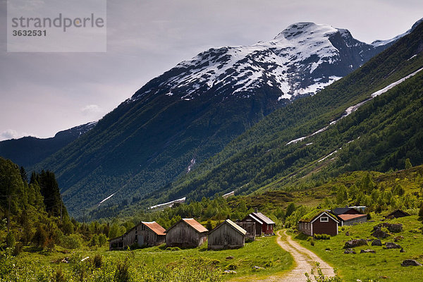 Norwegian houses in Boyatal  Norway  Scandinavia  Europe