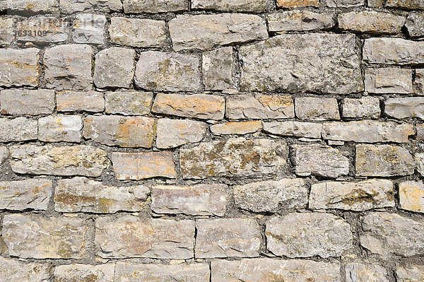 Detail einer Steinmauer oder Trockenmauer