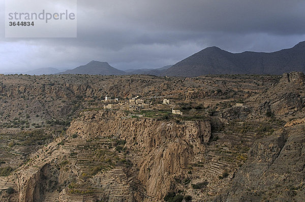 Blick von Diana's Point  Sayq-Plateau  Oman  Naher Osten