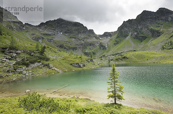 Moaralmsee und hinten Filzscharte  Schladminger Tauern  Steiermark  Österreich  Europa