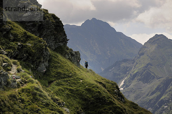 Ausgesetzter Weg unterhalb des Seerieszinken  Schladminger Tauern  Steiermark  Österreich  Europa