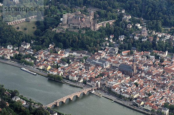 Luftaufnahme Heidelberg  Baden-Württemberg  Deutschland  Europa
