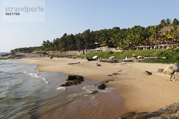 Strand südlich von Kovalam  Hotel Bethsaida Hermitage  Malabarküste  Malabar  Kerala  Südindien  Indien  Asien