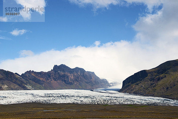 Myrdalsjökull Gletscher  Gletscherregion  Skaftafell Nationalpark  Island  Europa