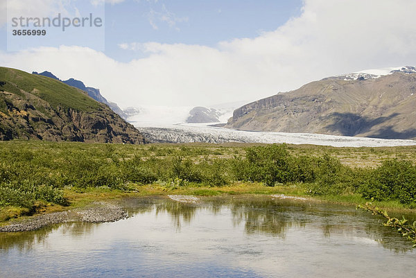 Myrdalsjökull Gletscher  Gletscherregion  Skaftafell Nationalpark  Island  Europa