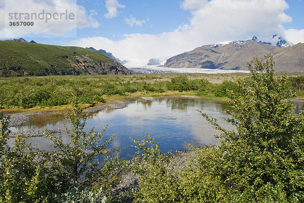 Myrdalsjökull Gletscher  Gletscherregion  Skaftafell Nationalpark  Island  Europa