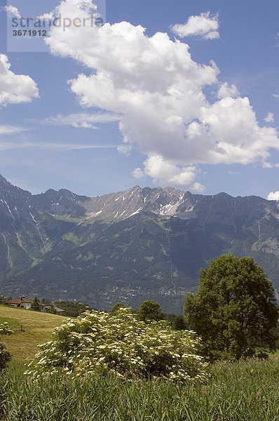 Innsbrucker Nordkette Karwendelgebirge vom Mittelgebirge um Rinn Tirol Österreich