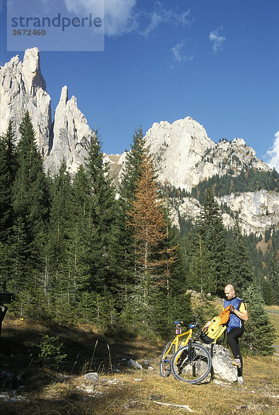 Fassatal östliche Seite des Rosengarten Südtirol Italien