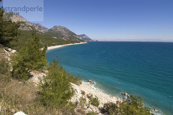 Nördlich von Kemer Beldibi Küste am Mittelmeer bei Antalya Türkei