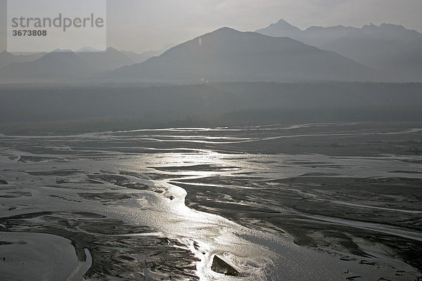 Strukturen des Matanuska Flußes Alaska USA