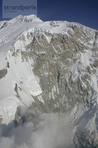 Luftaufnahme vom Mt McKinley auch Denali genannt Alaska USA