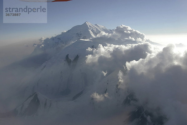 Luftaufnahme vom Mt McKinley auch Denali genannt Alaska USA