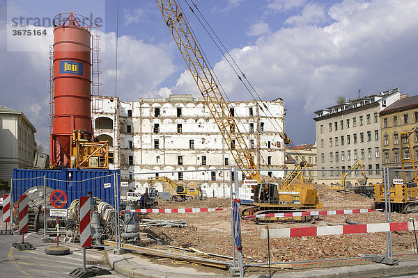 Baustelle in der Stadt Wien Österreich