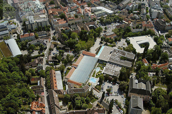 Luftaufnahme der Römertherme in Baden Niederösterreich