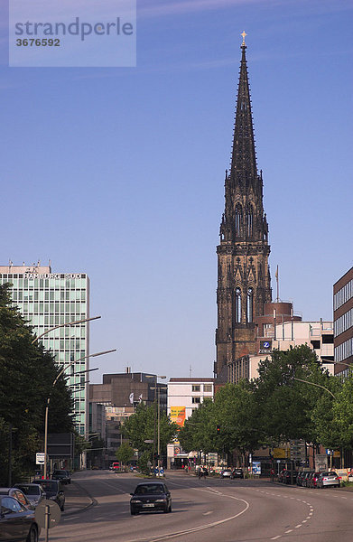 Sankt Nikolaikirche an der Ost West Straße in Hamburg