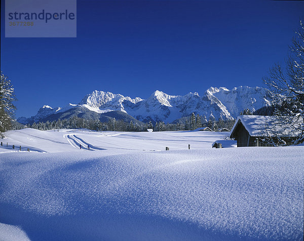 Gerold bei Krün - Karwendel mit Wörner - Werdenfelser Land - Bayern