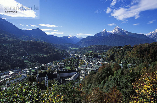 Watzmann mit Berchtesgaden - Berchtesgadener Land - Oberbayern