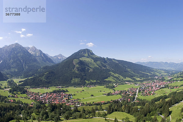 Bad Oberdorf und Hindelang mit Imberger Horn in Oberallgäu