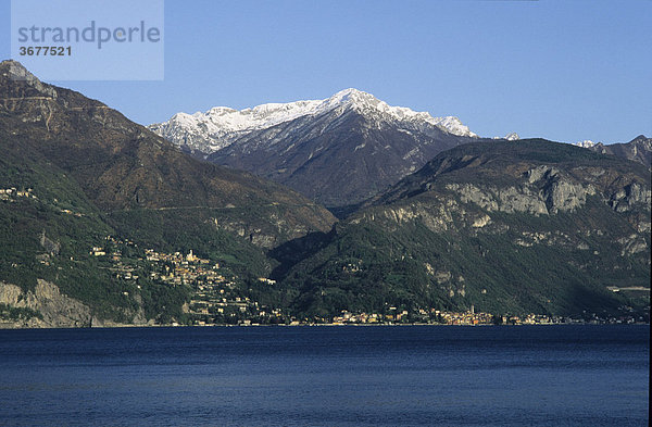 Italien Lombardei Comer See Perledo und Varenna mit Grigna-Massiv