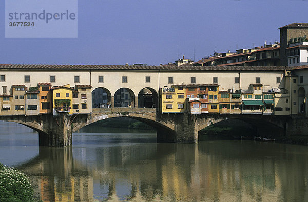 Italien Toskana Florenz Ponte Vecchio Fluss Arno