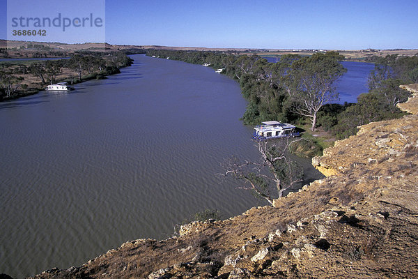 Hausboote am Fluss Murray River Australien